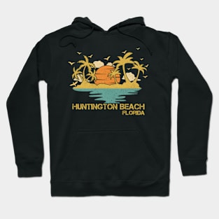 Tropical Beach Summer Florida Huntington Beach Hoodie